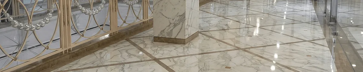 Beautiful marble floor professionally installed in Stockton, CA
